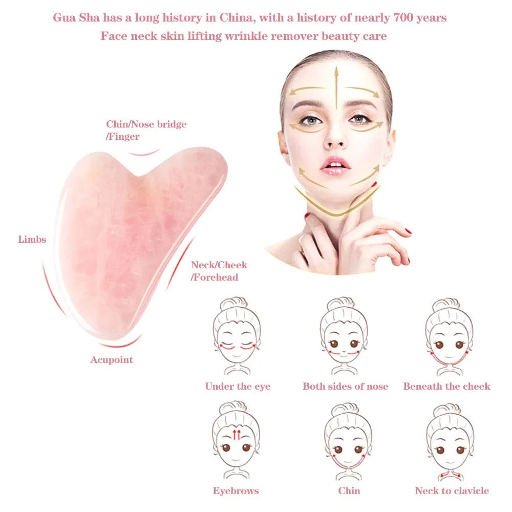 Rose Quartz Gua Sha Dolphin